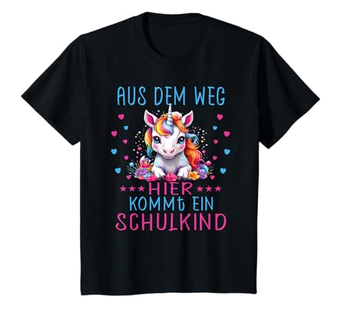 Kinder 1. Klasse Einschulung Schulkind Schule Einhorn Mädchen T-Shirt Kinder 1. Klasse Einschulung Schulkind Schule Einhorn Mädchen T-Shirt von Einschulung Kinder Kita Abschied Erstklässler