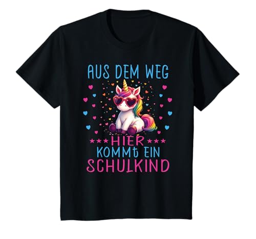 Kinder 1. Klasse Einschulung Schulkind Schule Einhorn Mädchen T-Shirt Kinder 1. Klasse Einschulung Schulkind Schule Einhorn Mädchen T-Shirt von Einschulung Kinder Kita Abschied Erstklässler