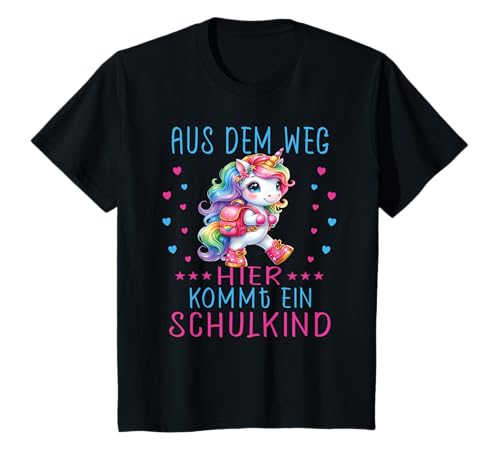 Kinder 1. Klasse Einschulung Schulkind Schule Einhorn Mädchen T-Shirt Kinder 1. Klasse Einschulung Schulkind Schule Einhorn Mädchen T-Shirt von Einschulung Kinder Kita Abschied Erstklässler