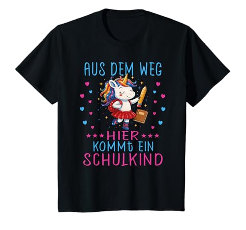 Kinder 1. Klasse Einschulung Schulkind Schule Einhorn Mädchen T-Shirt Kinder 1. Klasse Einschulung Schulkind Schule Einhorn Mädchen T-Shirt von Einschulung Kinder Kita Abschied Erstklässler
