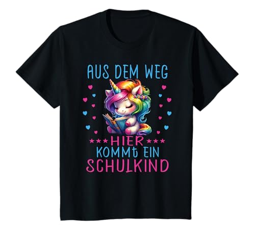 Kinder 1. Klasse Einschulung Schulkind Schule Einhorn Mädchen T-Shirt Kinder 1. Klasse Einschulung Schulkind Schule Einhorn Mädchen T-Shirt von Einschulung Kinder Kita Abschied Erstklässler