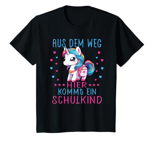 Kinder 1. Klasse Einschulung Schulkind Schule Einhorn Mädchen T-Shirt Kinder 1. Klasse Einschulung Schulkind Schule Einhorn Mädchen T-Shirt von Einschulung Kinder Kita Abschied Erstklässler