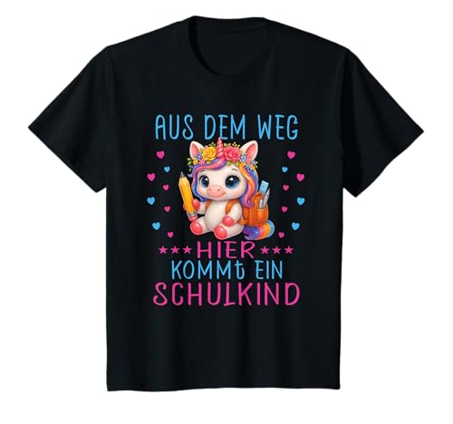 Kinder 1. Klasse Einschulung Schulkind Schule Einhorn Mädchen T-Shirt Kinder 1. Klasse Einschulung Schulkind Schule Einhorn Mädchen T-Shirt von Einschulung Kinder Kita Abschied Erstklässler