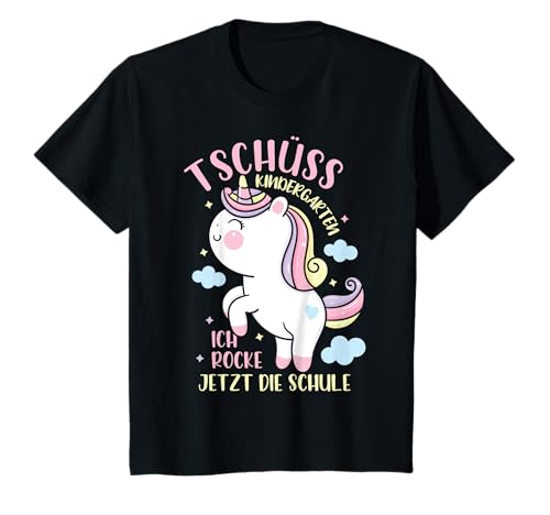 Kinder Schulkind 2025 Mädchen Einhorn Schulstart 1. Klasse Schule T-Shirt Kinder Schulkind 2025 Mädchen Einhorn Schulstart 1. Klasse Schule T-Shirt von Einschulung Kindergarten Abschied Kita Abgängerin