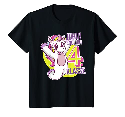 Kinder Endlich 4. Klasse | Mädchen Einschulung Schulkind Einhorn T-Shirt Kinder Endlich 4. Klasse | Mädchen Einschulung Schulkind Einhorn T-Shirt von Einschulung Kleidung & Zubehör