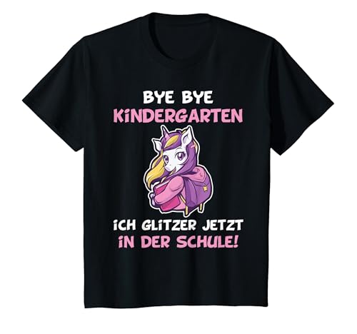 Kinder Einschulung Mädchen Einhorn Rucksack Einschulungsgeschenk T-Shirt von Einschulung Mädchen Einhörner Deko & Geschenke