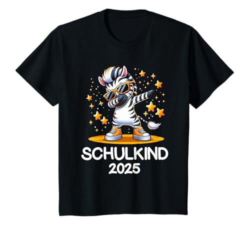 Kinder Schulkind 2025 1.Klasse Einschulung Zebra Dabbing T-Shirt von Einschulung Schulkind Schulanfänger Grundschule