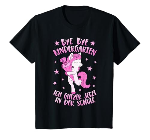 Schulkind 2025 Mädchen Einhorn Einschulung Glitzer Schule T-Shirt Schulkind 2025 Mädchen Einhorn Einschulung Glitzer Schule T-Shirt von Kindergarten Abschied 2025 Geschenk Kita Abschied