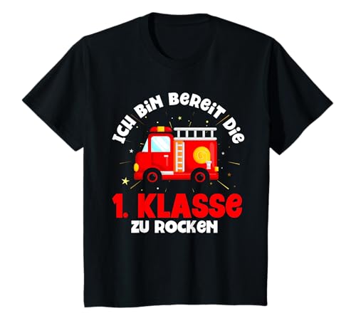 Einschulung Jungen Feuerwehr Schulkind 2024 T-Shirt Einschulung Jungen Feuerwehr Schulkind 2024 T-Shirt von Einschulung Schultüte Jungen Feuerwehr Schulkind