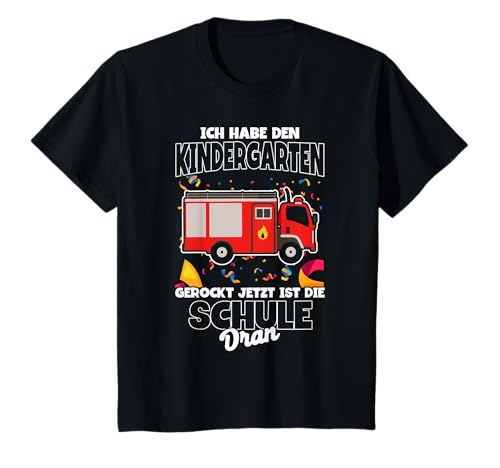 Kinder Einschulung Jungen Feuerwehr Schulkind 2023 T-Shirt Kinder Einschulung Jungen Feuerwehr Schulkind 2023 T-Shirt von Einschulung Schultüte Jungen Feuerwehr Schulkind