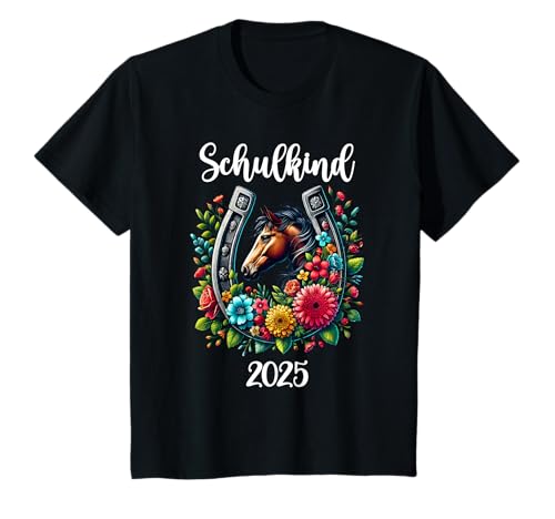 Kinder Einschulung Erstklässlerin Schulmädchen Pferd Schulkind 2025 T-Shirt Kinder Einschulung Erstklässlerin Schulmädchen Pferd Schulkind 2025 T-Shirt von Einschulung Tochter Erstklässlerin Schulmädchen