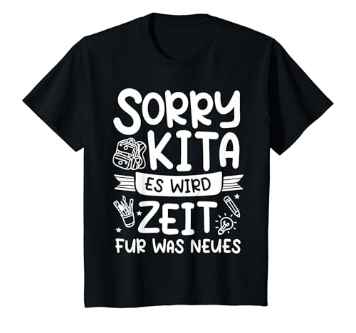 Kinder Schulstart Grundschule Schulanfänger Kita Abschluss T-Shirt von Einschulung für Jungen und Mädchen Kita Abschluss