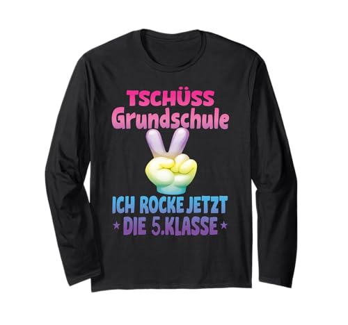 Einschulung 5.Klasse Schulstart 2025 Schule Kinder Jungs Langarmshirt von Einschulungsgeschenk 5. Klasse Jungen & Mädchen