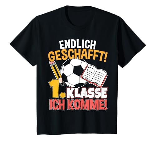 Kinder Fußball Einschulung Jungen Schulkind Erstklässler Geschenk T-Shirt von Einschulungsgeschenke Jungen & Mädchen Outfit