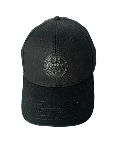 Eintracht Frankfurt Cap, Schwarz mit 80er Adler-Logo, Frankfurt Schriftzug an der Seite, Verstellbare Größe, von Eintracht Frankfurt