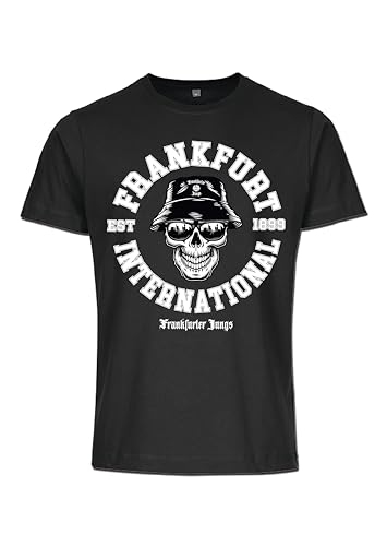 Eintracht Frankfurt Frankfurter Jungs, International T-Shirt 100% Biobaumwolle Größe M-5XL (DE/NL/SE/PL, Alphanumerisch, M, Regular, Regular, Schwarz) von Eintracht Frankfurt