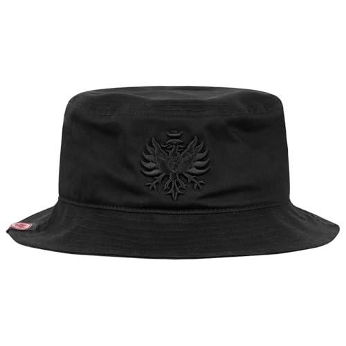 Eintracht Frankfurt Original Bucket Hat, Fischerhut schwarz mit 3D Adler Stick in 2 Größen (DE/NL/SE/PL, Alphanumerisch, L, XL, schwarz) von Eintracht Frankfurt