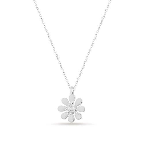 Einzelstück® Halskette Daisy mit Gänseblümchen Anhänger I 925 Sterling Silber vergoldet I Antiallergen & Nickelfrei (Daisy Halskette Silber) (Daisy Halskette Silber) von Einzelstück