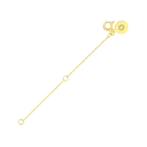Einzelstück® Kettenverlängerung I Verlängerungskette 3 Größen I 925 Sterling Silber 14K vergoldet I Silber Ketten Verlängerung I Extender Echtschmuck Länge 7 cm I Handgefertigtes Unikat (Gold) von Einzelstück