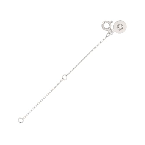 Einzelstück® Halskettenverlängerung I Verlängerungskette I 925 Sterling Silber I Silber Ketten Verlängerung I Extender Echtschmuck Länge 7 cm I Handgefertigtes Unikat (Silber) von Einzelstück