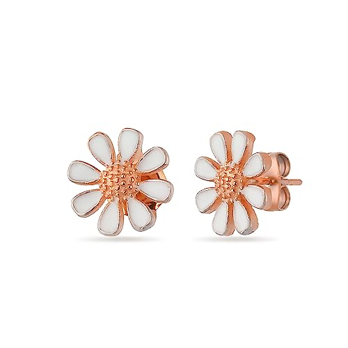 Einzelstück® Ohrstecker "Daisy" Gänseblümchen Ohrringe I 925 Sterling Silber I Antiallergen & Nickelfreier Echtschmuck (Daisy Ohrstecker Rosegold) von Einzelstück