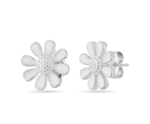 Einzelstück® Ohrstecker "Daisy" Gänseblümchen I 925 Sterling Silber I Antiallergen & Nickelfreier Echtschmuck von Einzelstück