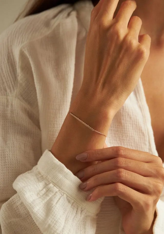 Einzelstück Armkette Beaded Armkette 925 Sterling Silber von Einzelstück