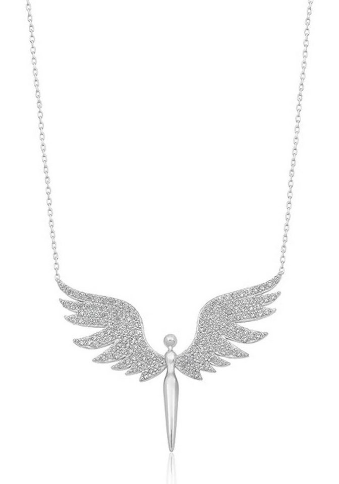 Einzelstück Charm-Kette Halskette Angel 925 Sterling Silber von Einzelstück
