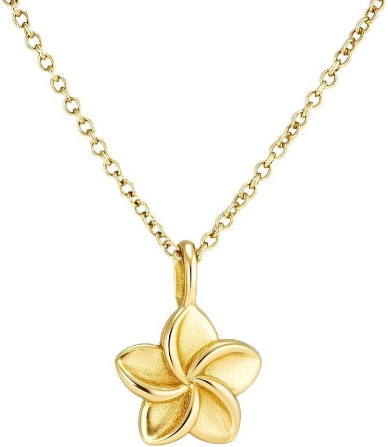 Einzelstück Charm-Kette Halskette Frangipani mit Monoi Anhänger von Einzelstück