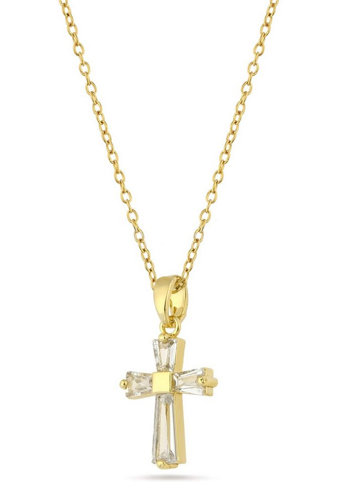 Einzelstück Charm-Kette Halskette Sparkle Cross 925 Sterling Silber Einzelstück Charm-Kette Halskette Sparkle Cross 925 Sterling Silber von Einzelstück