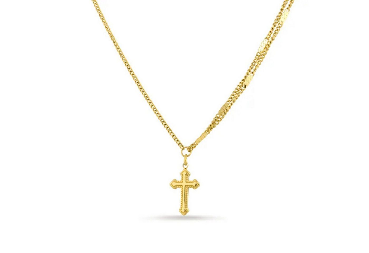 Einzelstück Charm-Kette Retro Cross Halskette von Einzelstück