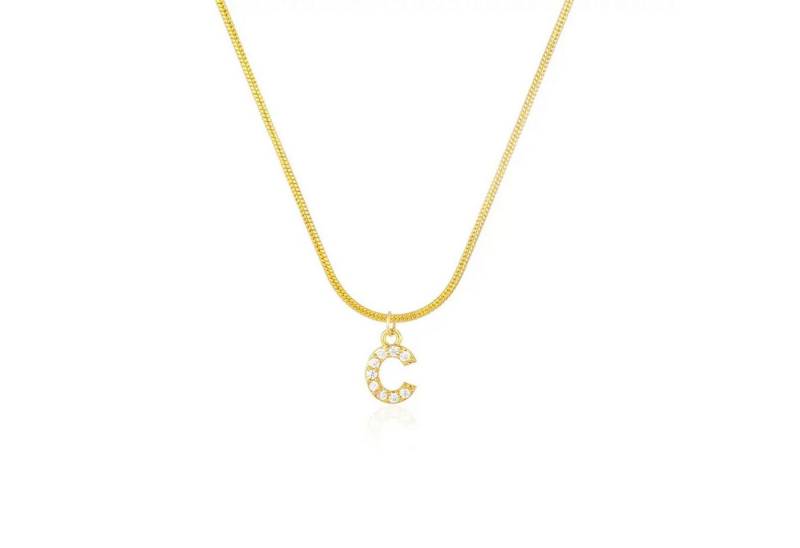 Einzelstück Charm-Kette Zirkonia Letters Halskette von Einzelstück