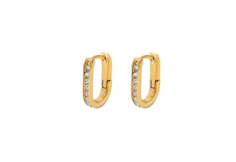 Einzelstück Paar Ohrhänger Minimalist Ovale Hoops von Einzelstück