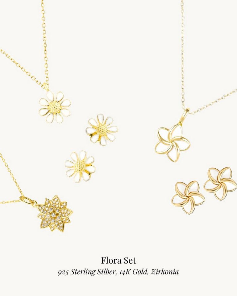 Einzelstück Schmuckset Schmuck Geschenk Set Blumen 2025 I Mini Adventskalender Echtschmuck von Einzelstück