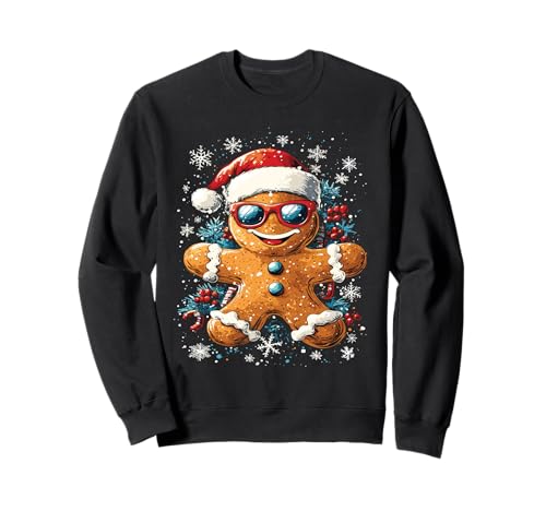 Lustiges Weihnachten Motiv Lebkuchenmann Gingerbread Man Sweatshirt von Einzigartige Weihnachtsdesigns