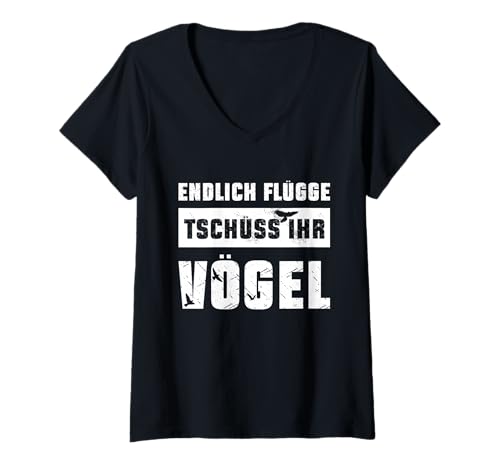Damen Umziehen in erste Wohnung Einweihung T-Shirt mit V-Ausschnitt Damen Umziehen in erste Wohnung Einweihung T-Shirt mit V-Ausschnitt von Einzug und Wohnungswechsel Zubehör für Nachbarn