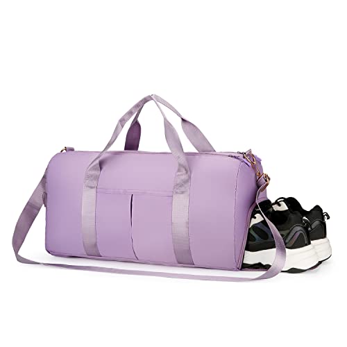 Eirsdoik Sporttasche, Sporttasche, Sporttasche, Sporttasche, für Damen und Herren, Reisetasche, mit Nassfach und Schuhfach, Sporttasche, Violett, Modern von Eirsdoik