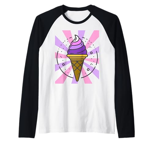 EIS Teenie Kinder Kind Mädchen Jungen Eiskrem Süßigkeiten Raglan von Eis Eiscreme Eiskreme