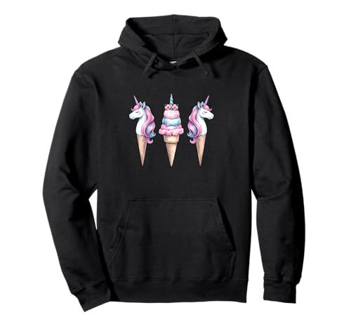 Einhorn Erdbeer EIS Teenie Mädchen Kinder Einhörner Eiscrem Pullover Hoodie von Eis Eiscreme Eiskreme
