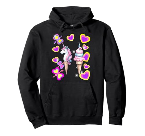 Lustig Einhorn Eiskrem Kinder Mädchen Jungen Pferd EIS Pullover Hoodie von Eis Eiscreme Eiskreme