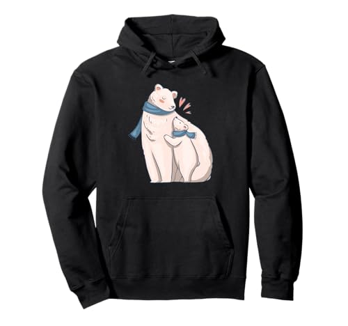 Eisbär Ich mag Eisbären Kinder Damen und Liebe Pullover Hoodie von Eisbär Ich mag Eisbären Kinder Damen