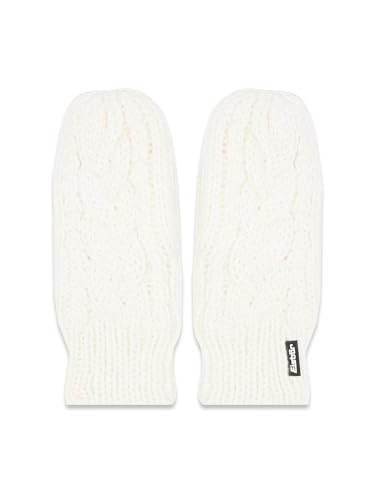 Eisbär Fäustlinge Damen Afra Mittens Weiß - Merino Handschuhe für Frauen - Fausthandschuhe gefüttert weich warm ideal für Winter aus Österreich von Eisbär