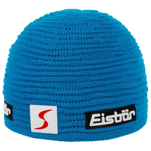 Eisbär Auri Skipool Beanie Strickmütze Wollmütze Wintermütze Skimütze Damen/Herren - Made in Austria mit Futter, Futter Winter Herbst-Winter - One Size Royalblau von Eisbär