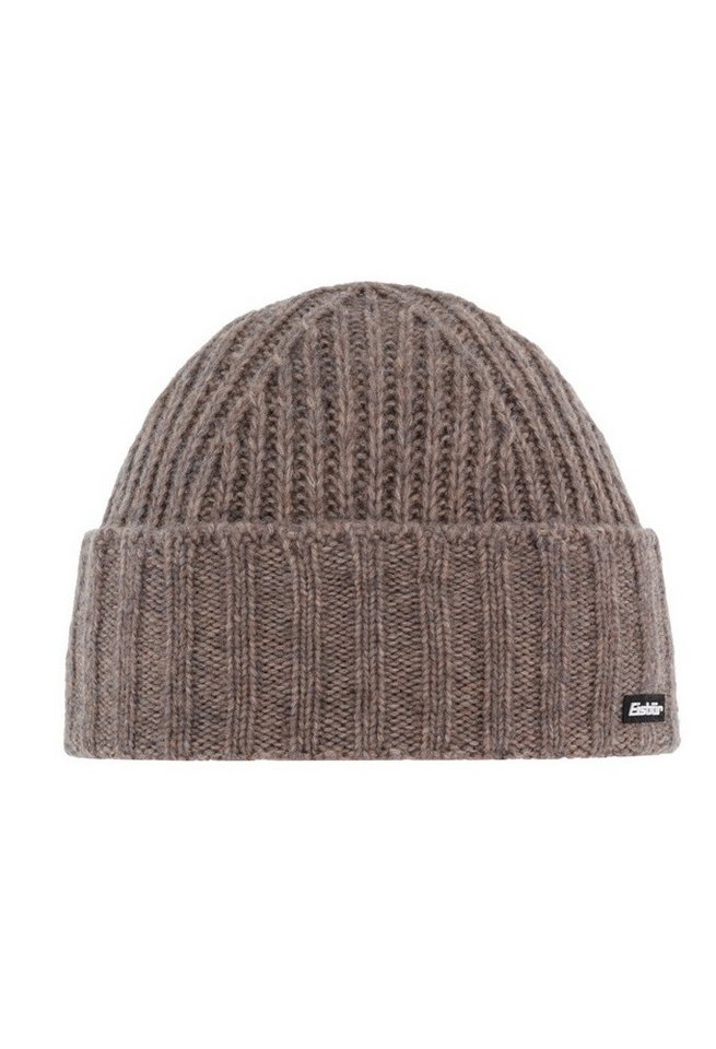 Eisbär Beanie Basso - Rippstruktur - taupebraun von Eisbär