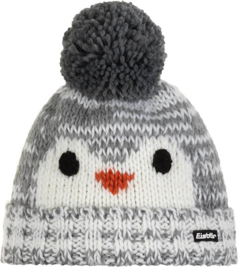 Eisbär Beanie Rico Pompon MÜ kids GRAUMELE-WHITE-WHITE/ANTHRAZIT von Eisbär