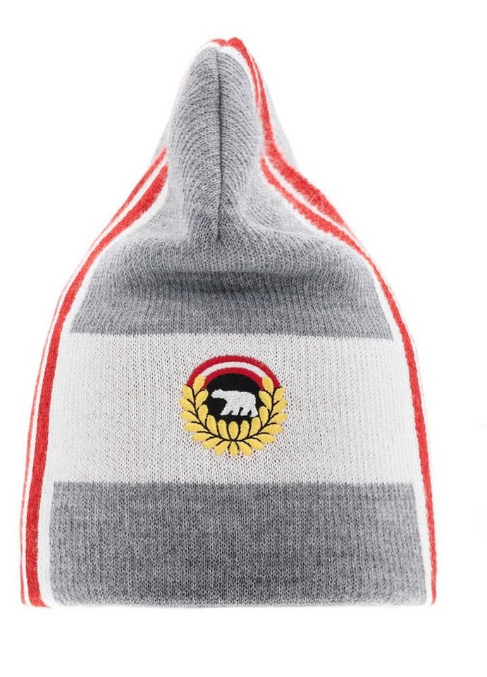 Eisbär Beanie Wintermütze Quan Oversize Fit - grau/weiss - 1 Stück von Eisbär