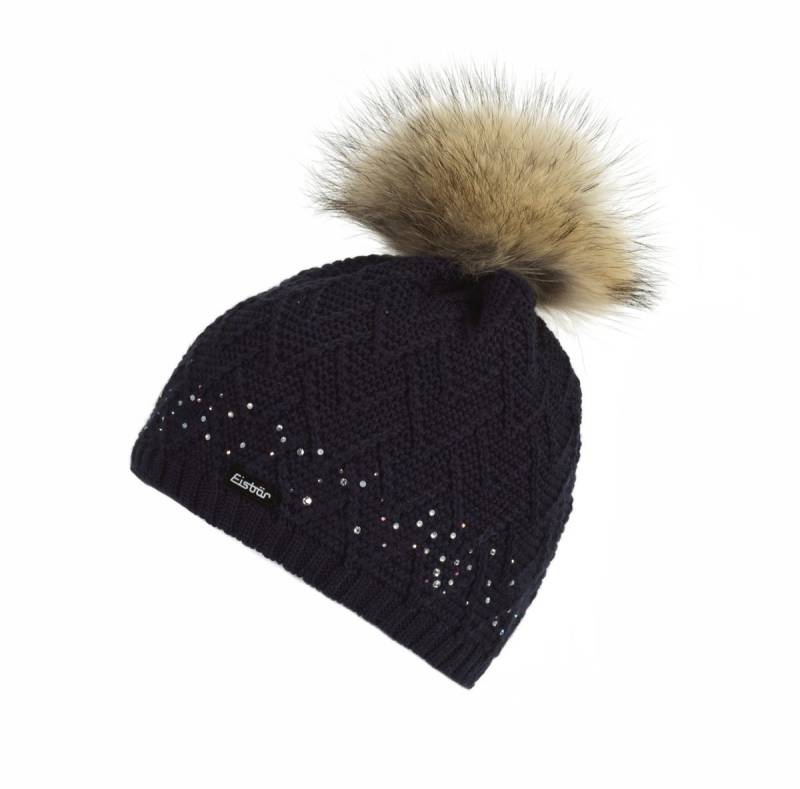 Eisbär Bommelmütze Mütze (Pompon) Isabella Lux Crystal anthrazit Damen von Eisbär