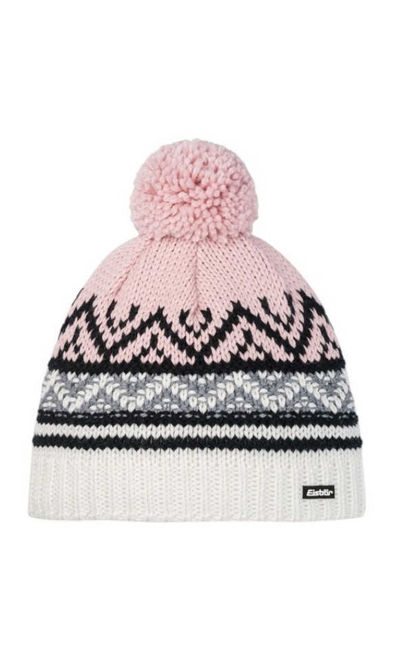 Eisbär Bommelmütze Mütze (Pompon) Kathrin Damen - Merinomix - pink/weiss/schwarz von Eisbär