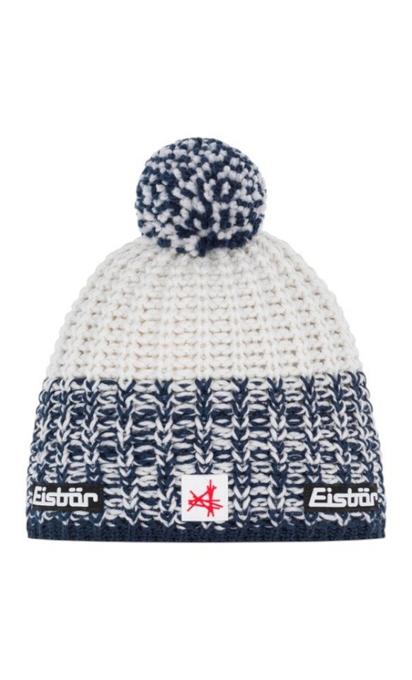 Eisbär Bommelmütze Mütze (Pompon) Refocus SA - Merinomix - kobaltblau/weiss - 1 Stück von Eisbär