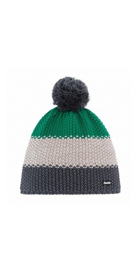 Eisbär Bommelmütze Wintermütze (Bommel) Star Pompon RL grün/grau Kinder von Eisbär